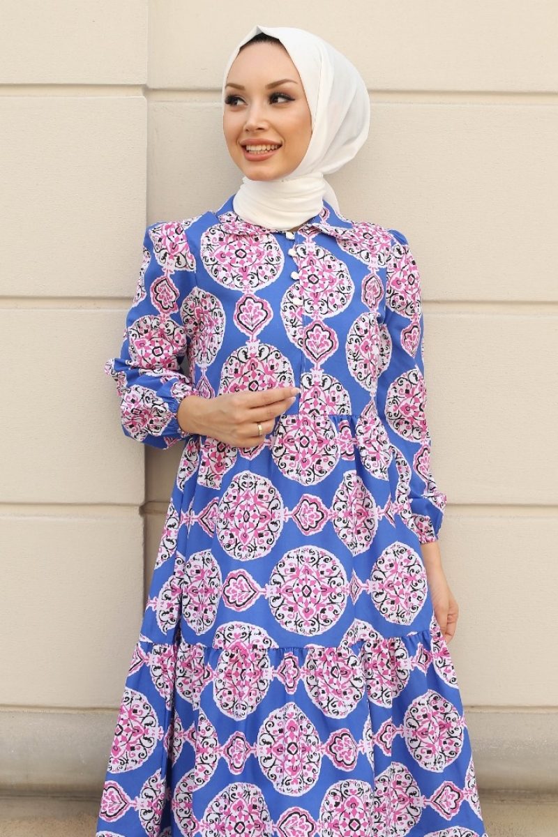 Perla Mavi Elbise