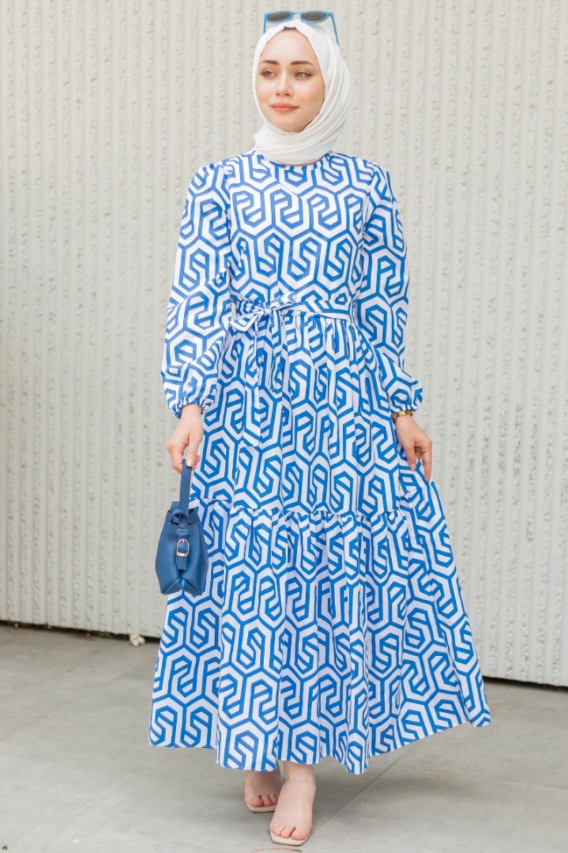 Perme Saks Mavisi Elbise