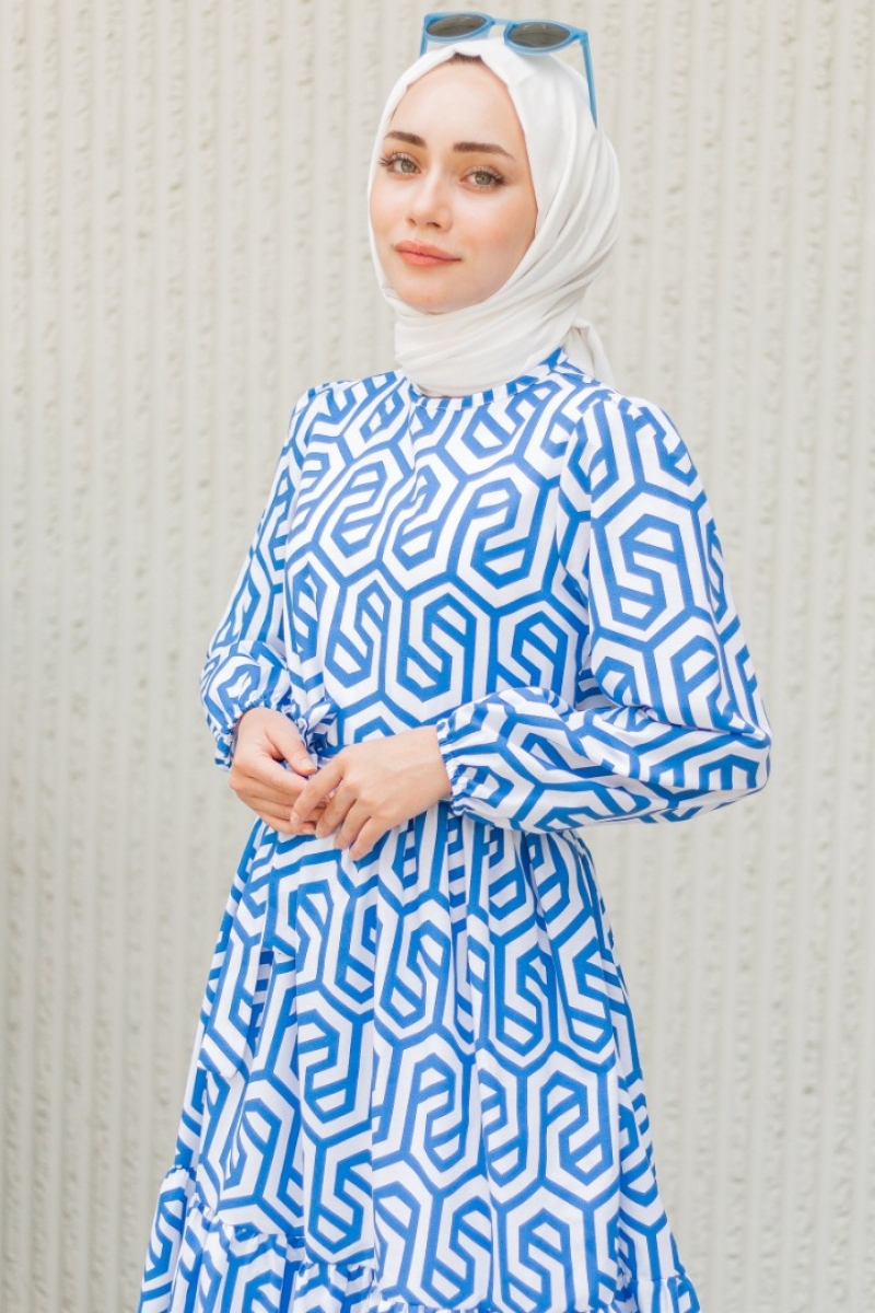 Perme Saks Mavisi Elbise