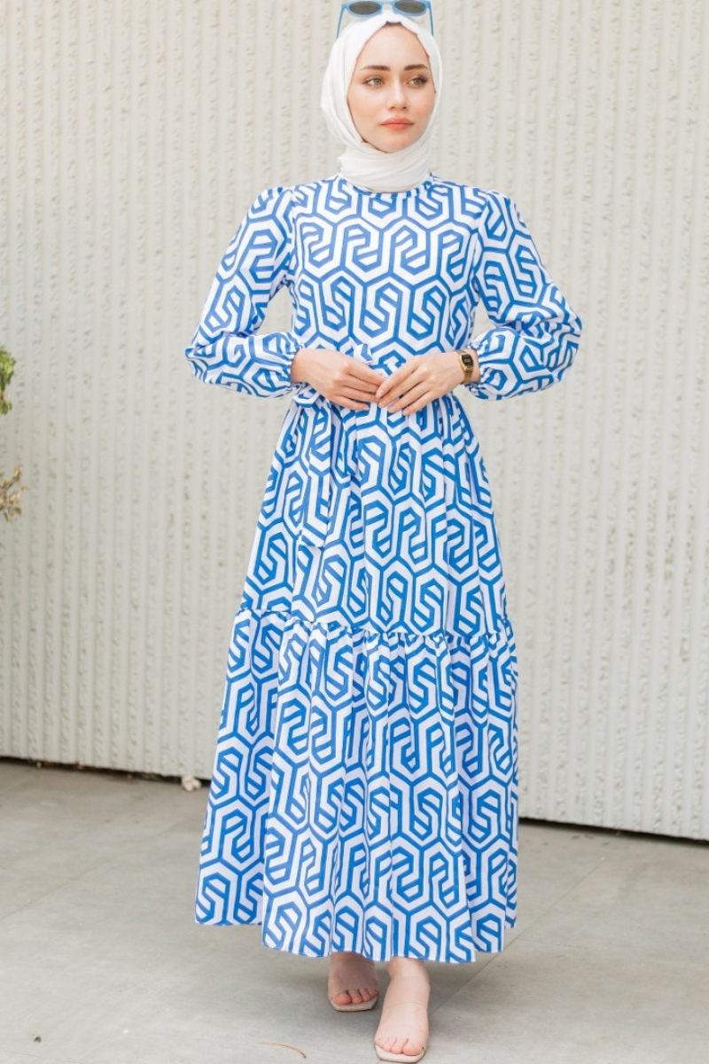 Perme Saks Mavisi Elbise