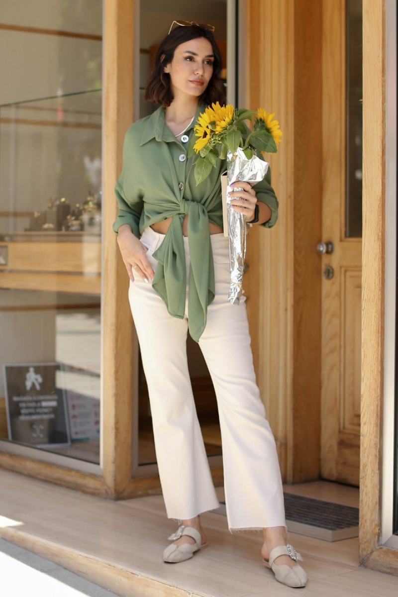 Perros Ekru Pantolon