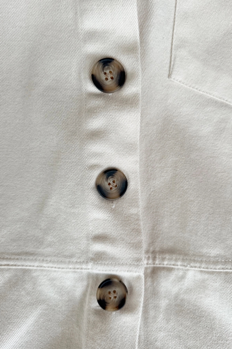 Peyda Ekru Gabardin Ceket