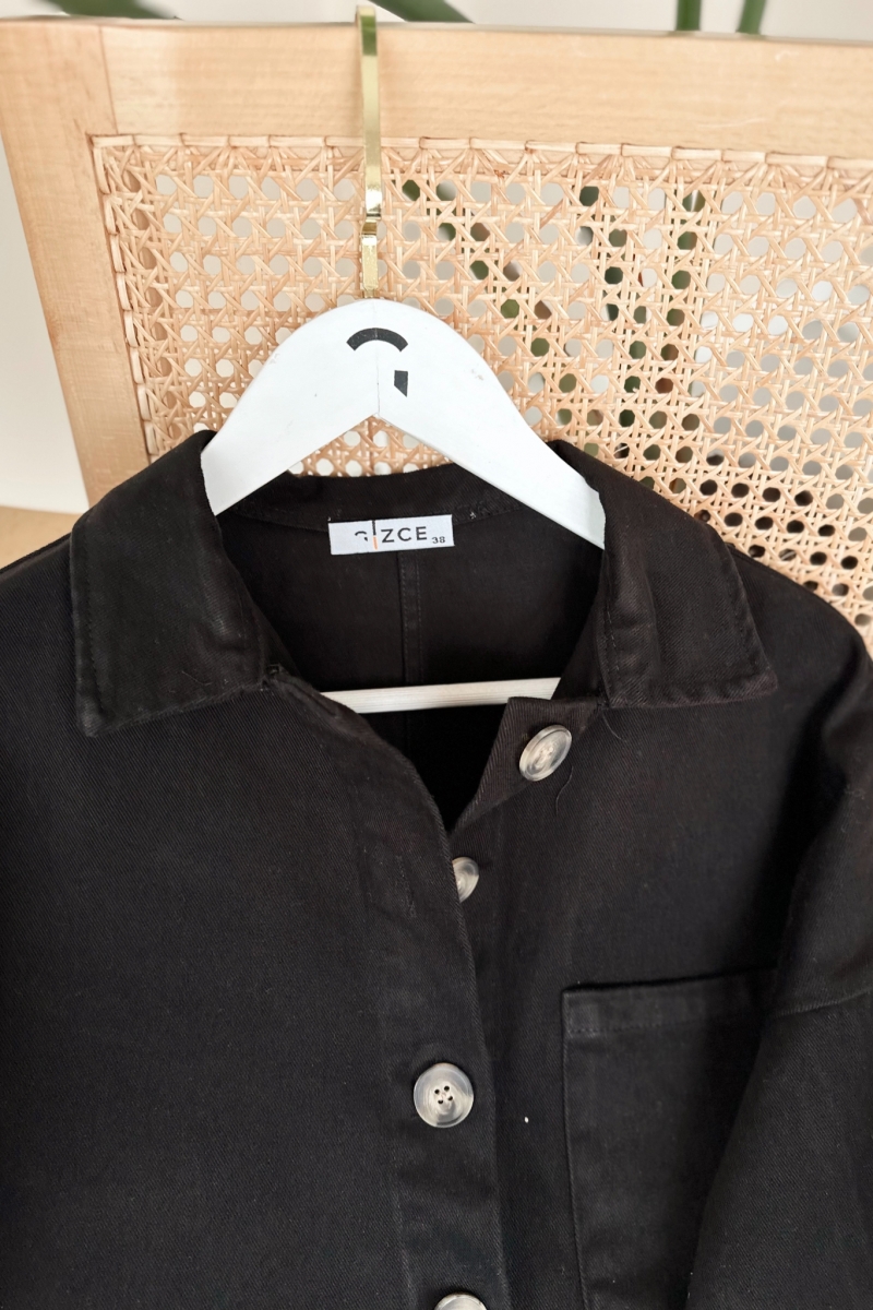 Peyda Siyah Gabardin Ceket