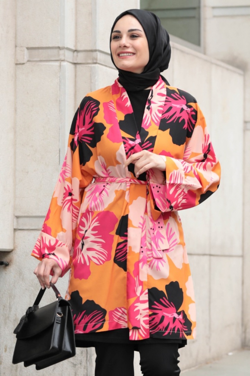 Piera Turuncu Kimono