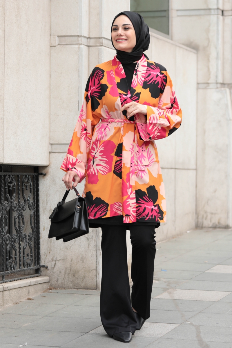 Piera Turuncu Kimono