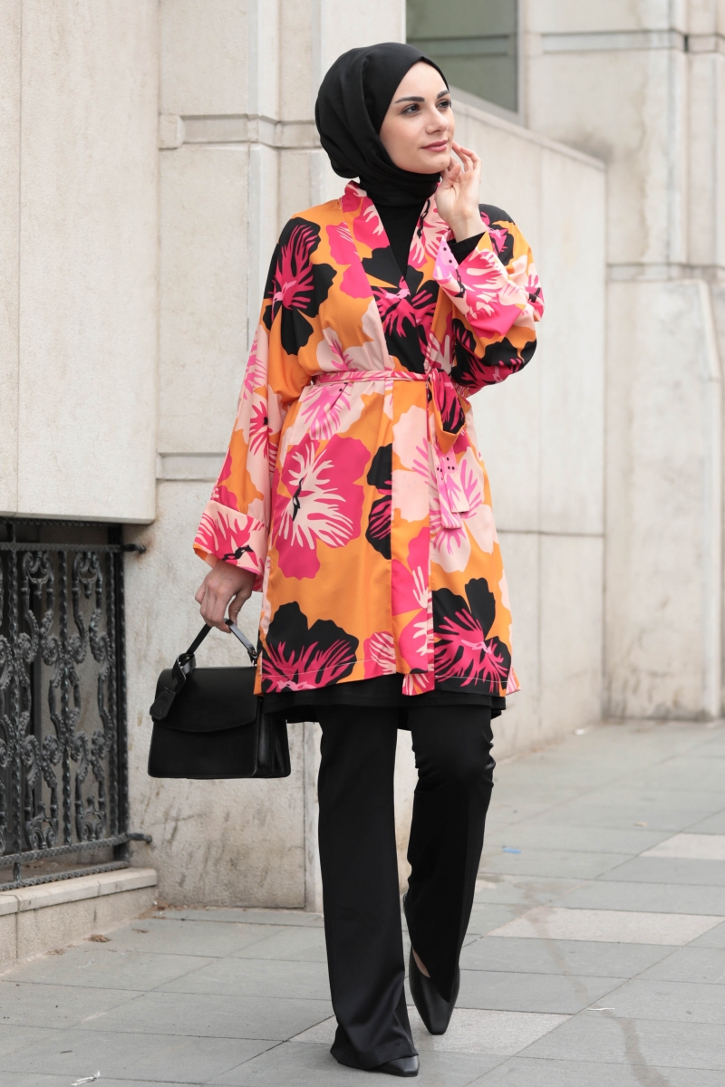 Piera Turuncu Kimono