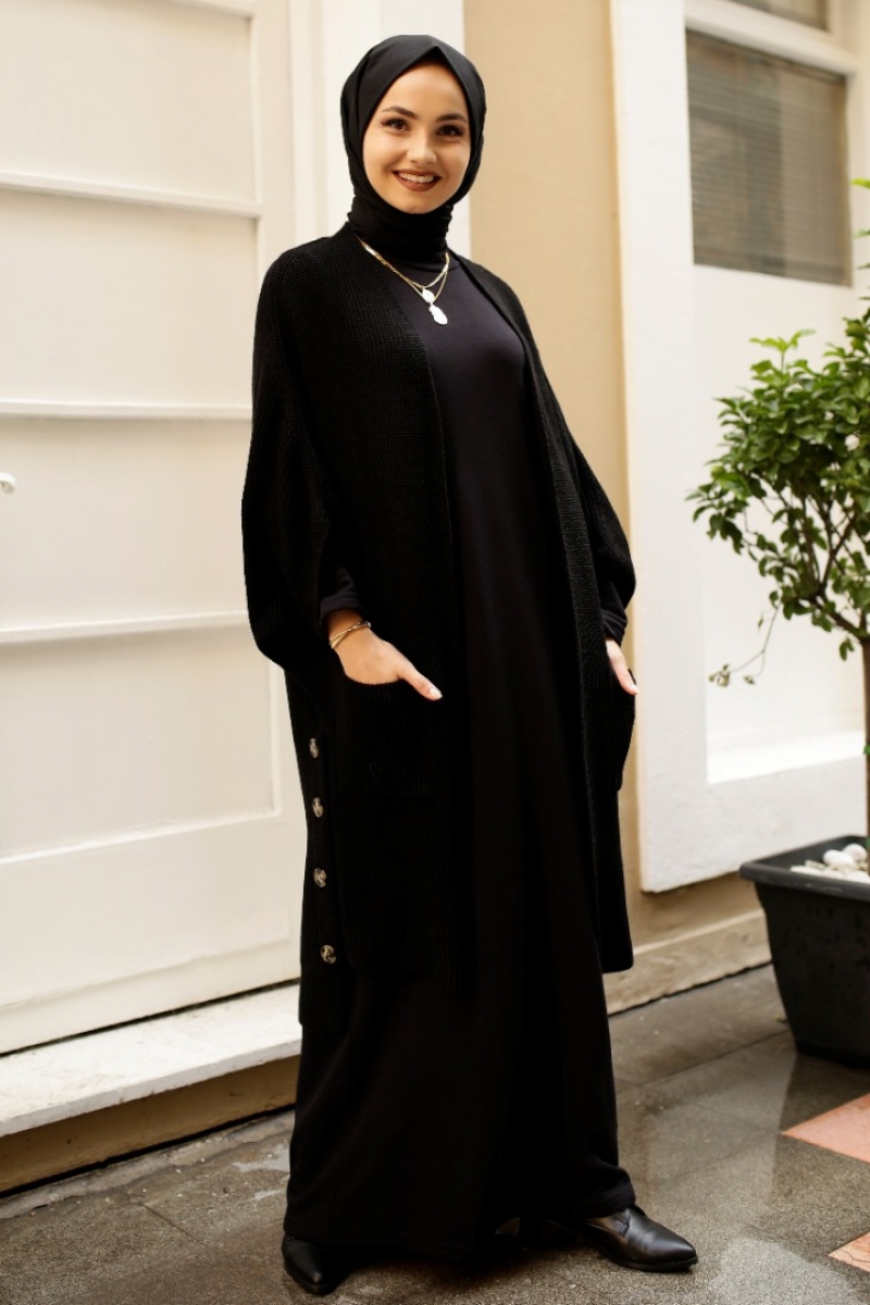 Pita Siyah Triko Yelek