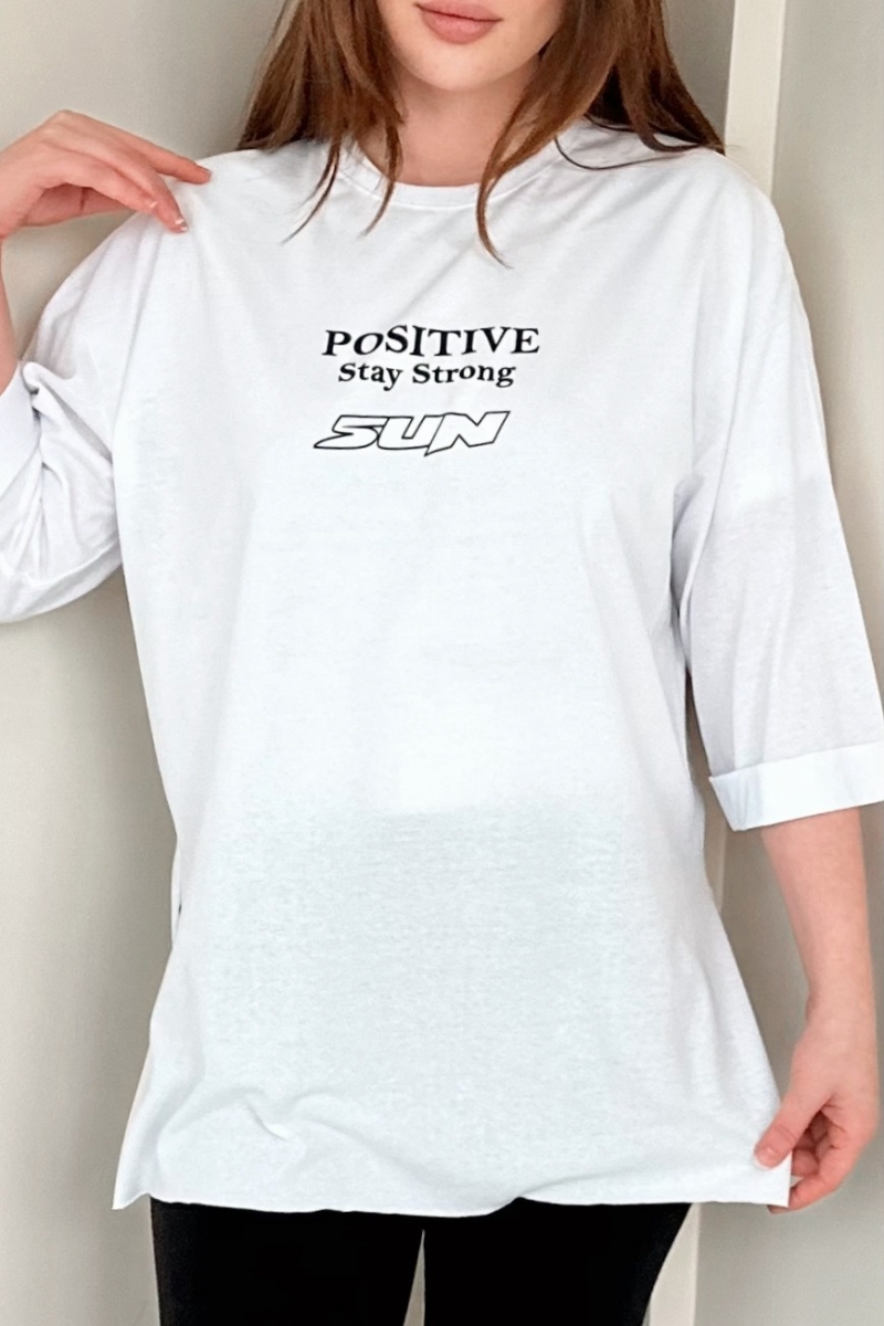 Postive Beyaz T-Shirt