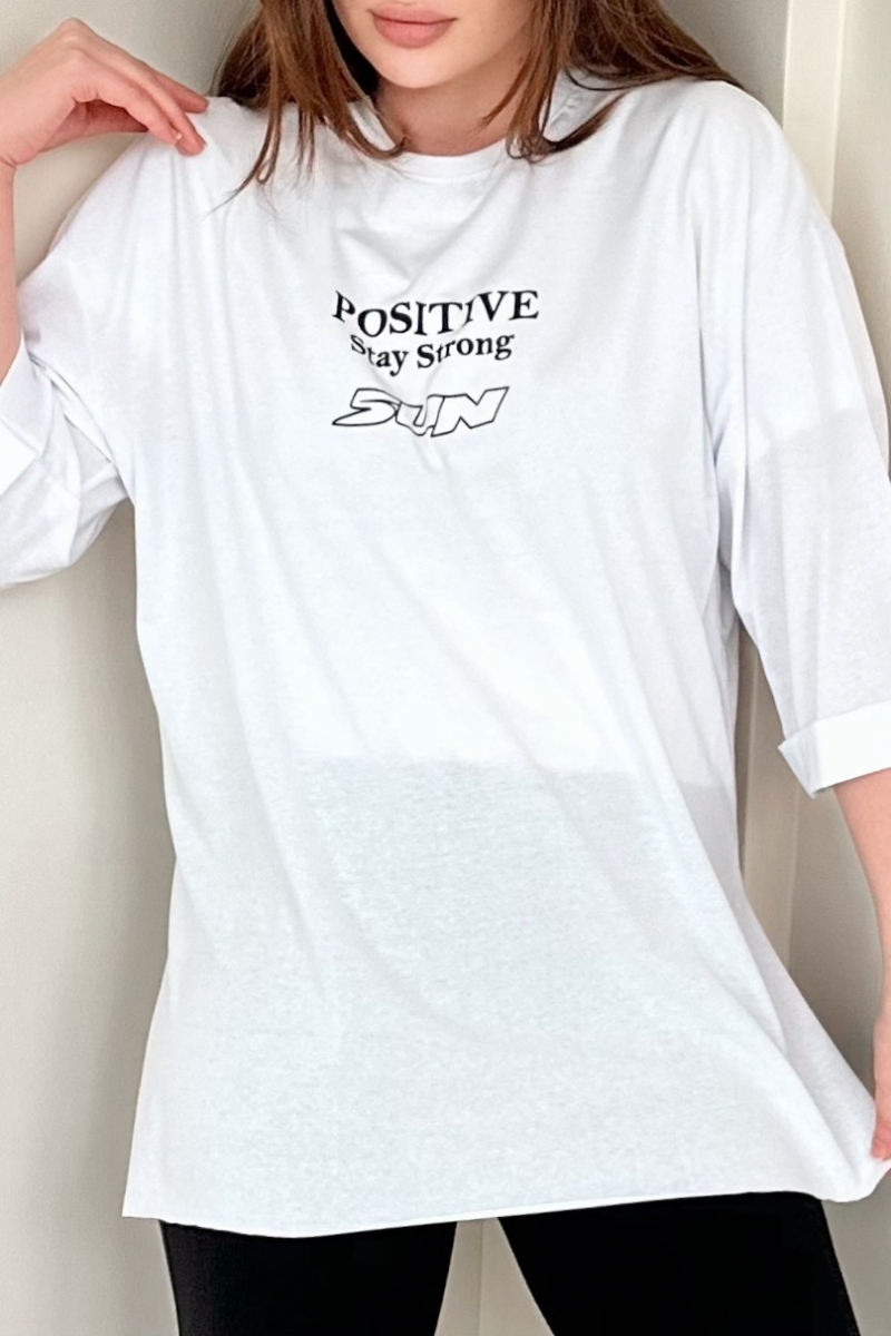 Postive Beyaz T-Shirt