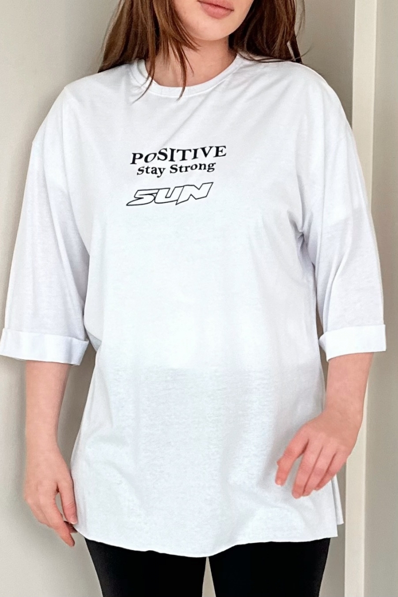 Postive Beyaz T-Shirt