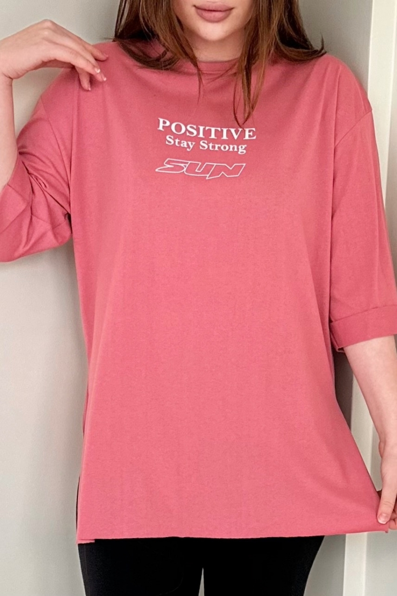 Postive Pembe T-Shirt