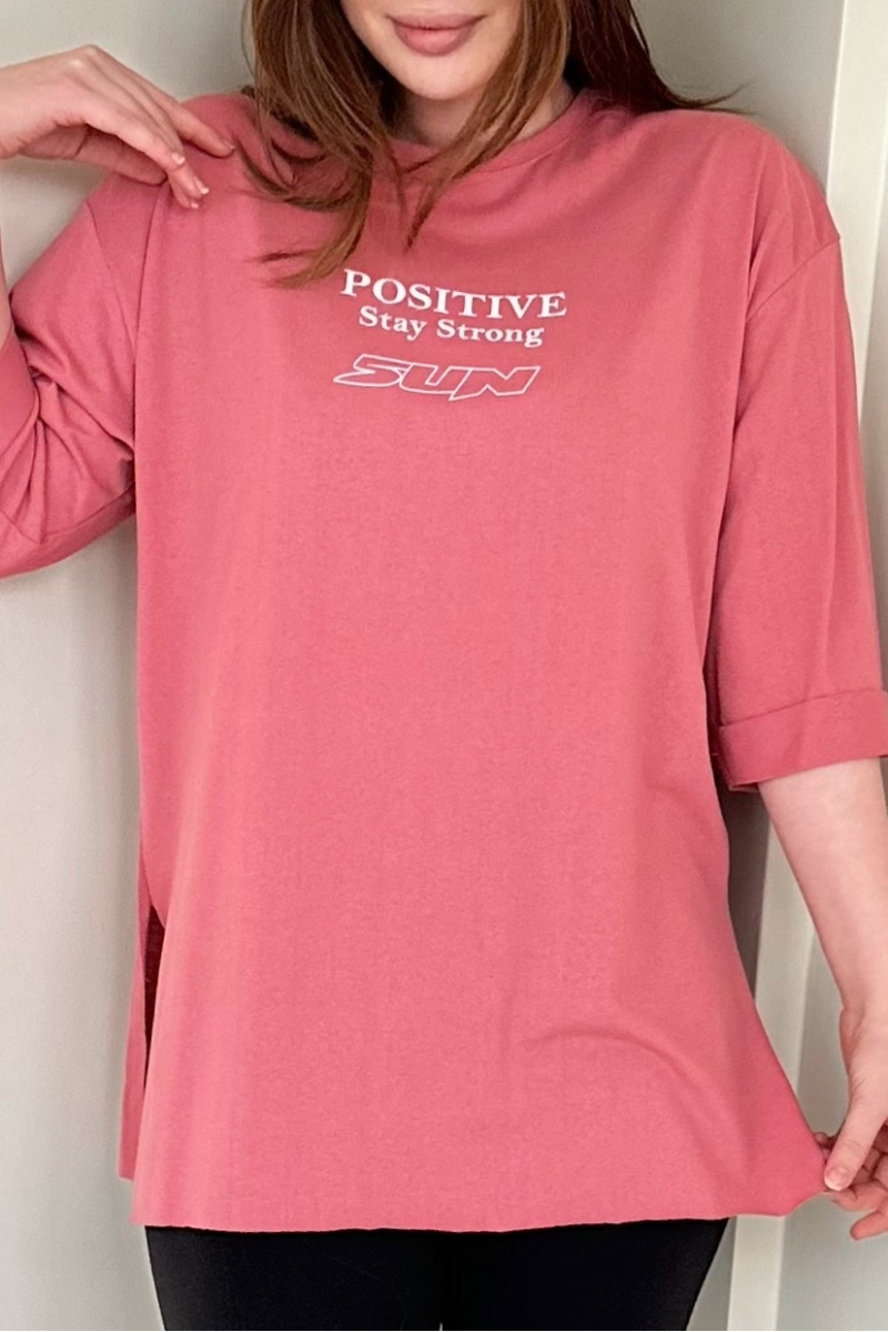 Postive Pembe T-Shirt