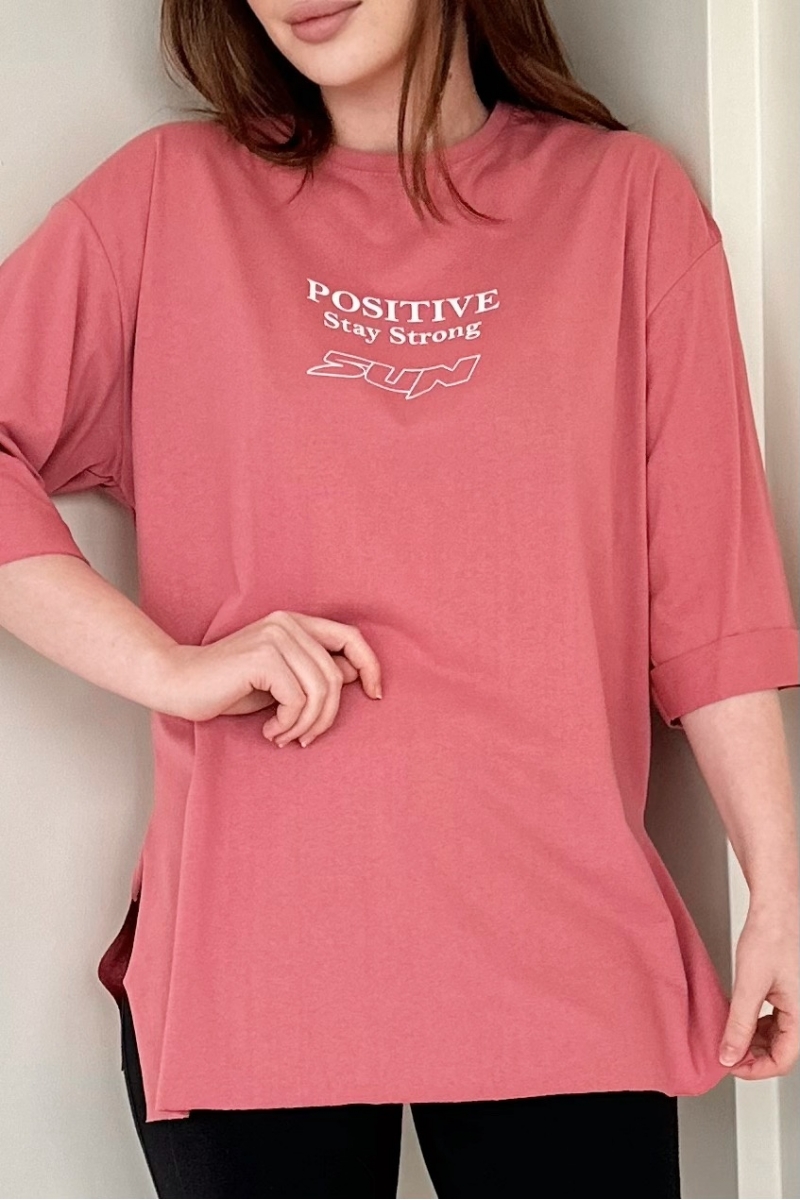 Postive Pembe T-Shirt
