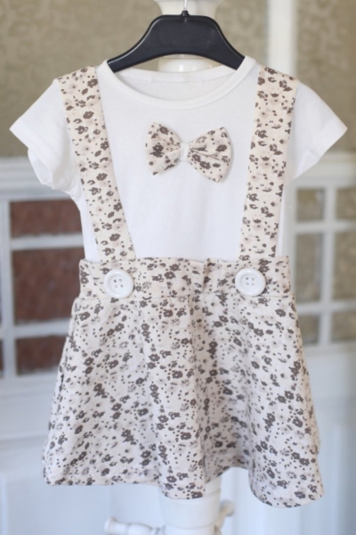 Premses Krem Çocuk Elbise