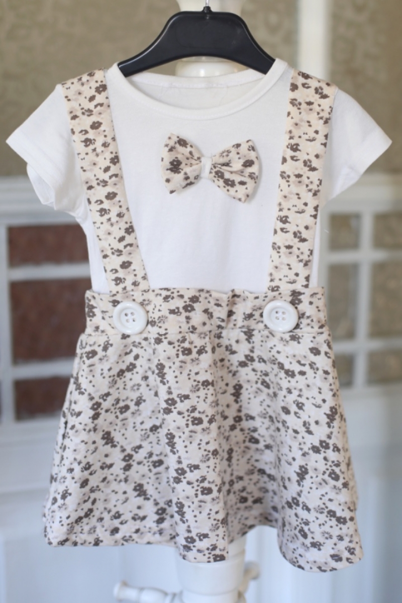 Premses Krem Çocuk Elbise