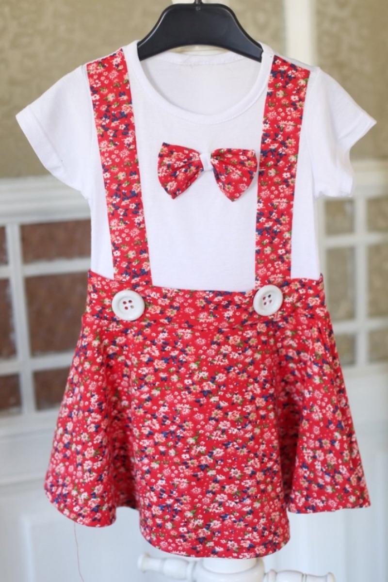 Premses Kırmızı Çocuk Elbise