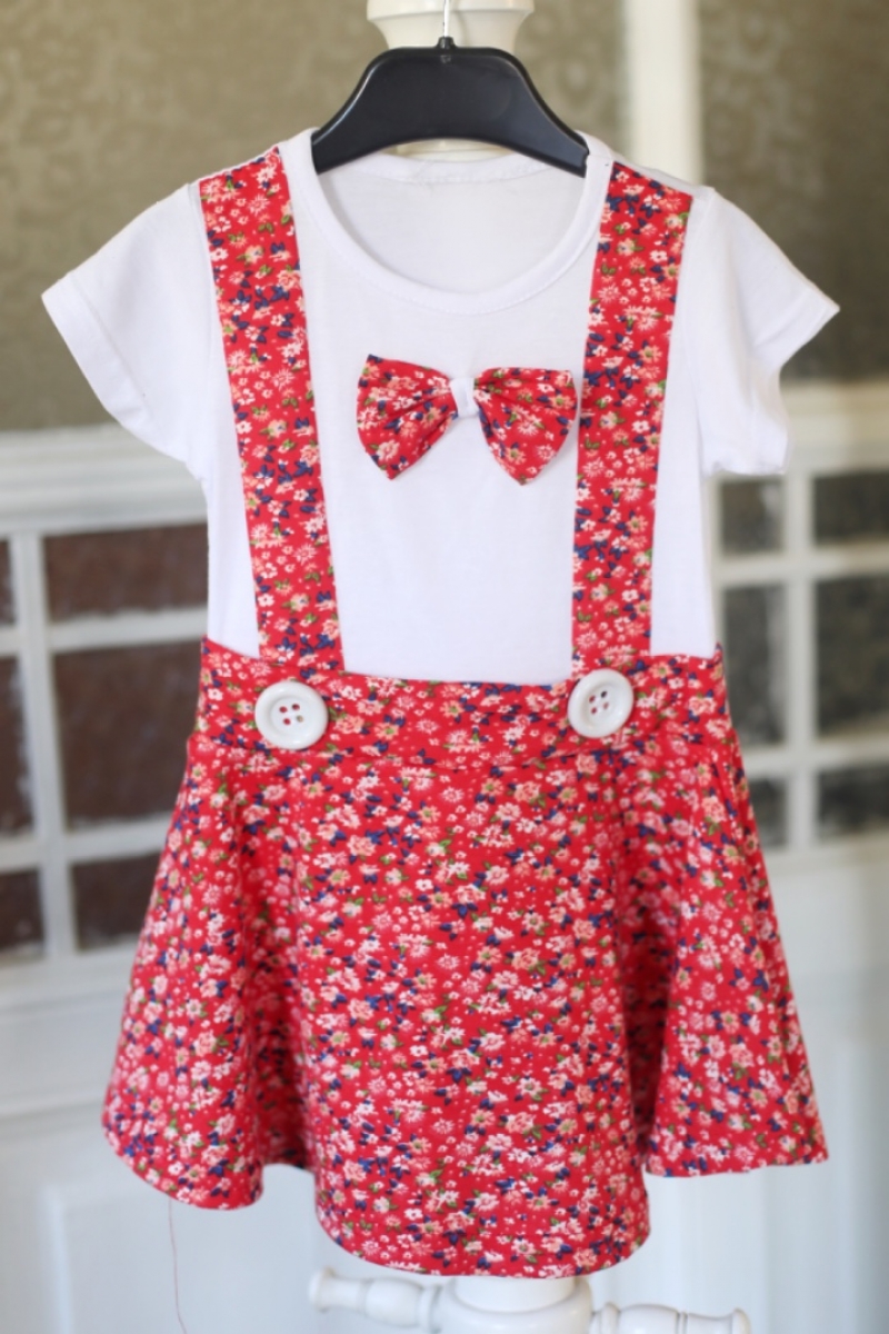 Premses Kırmızı Çocuk Elbise