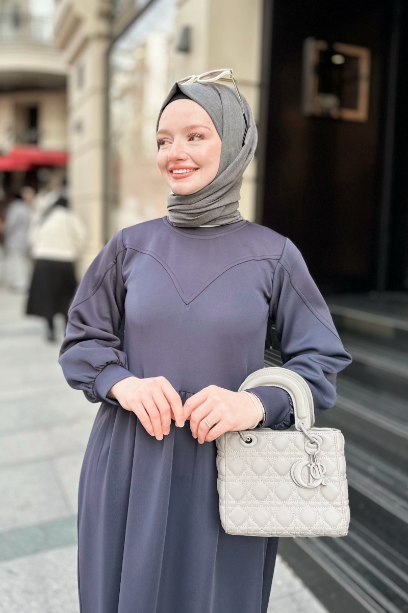 Ranas Saks Mavisi Elbise