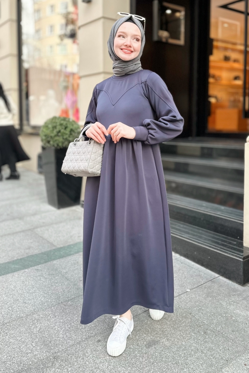 Ranas Saks Mavisi Elbise