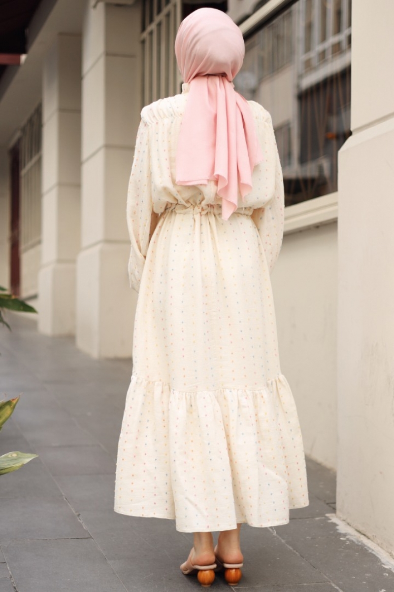 Rapunzel Bej Elbise