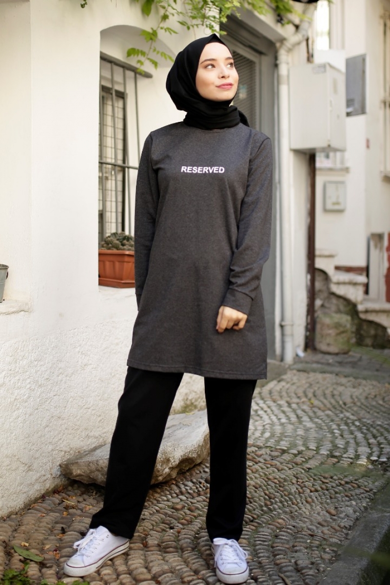 Reserved Koyu Gri Sweat