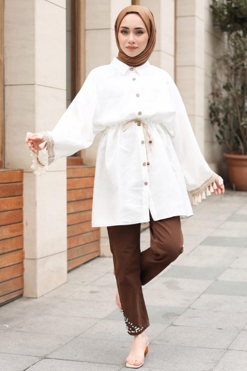 Ripos Beyaz Tunik