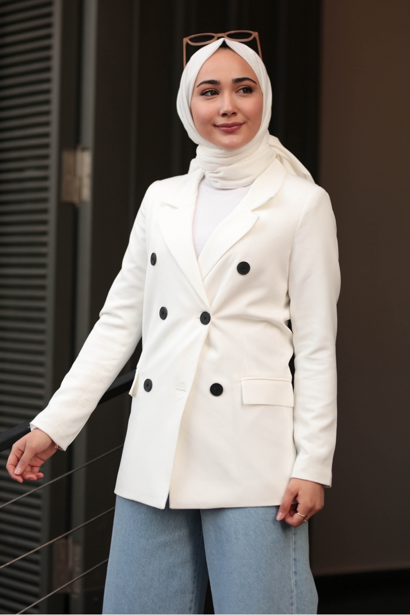 Riva Beyaz Ceket