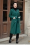 Robin Zümrüt Yeşili Trençkot