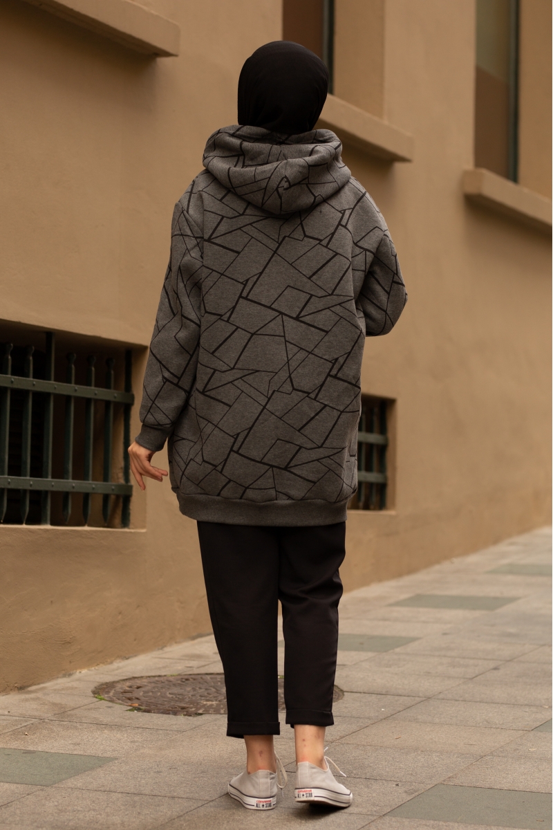 Roland Çizgili Füme Sweat