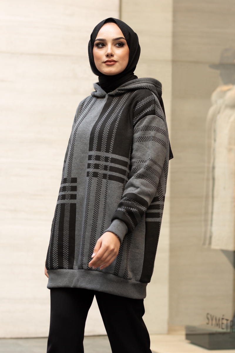 Roland Şeritli Füme Sweat