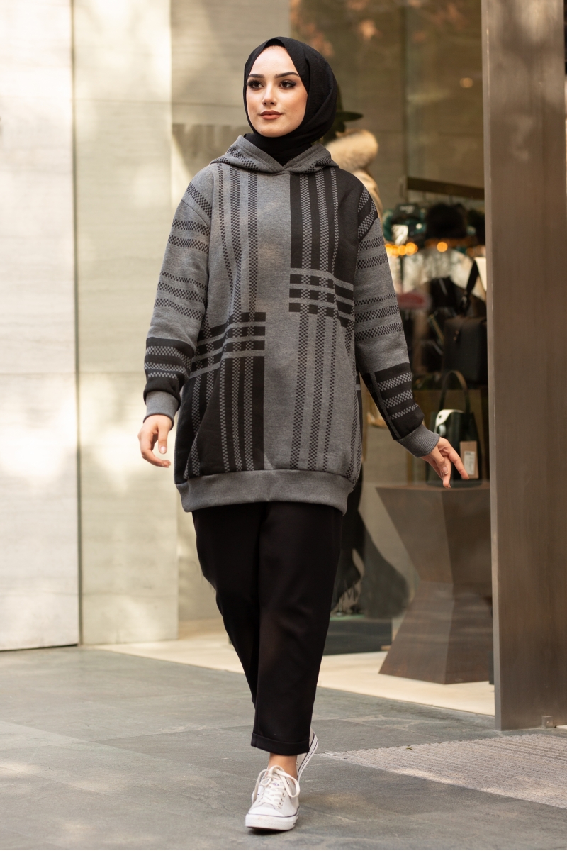 Roland Şeritli Füme Sweat