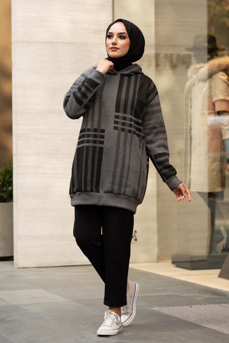 Roland Şeritli Füme Sweat