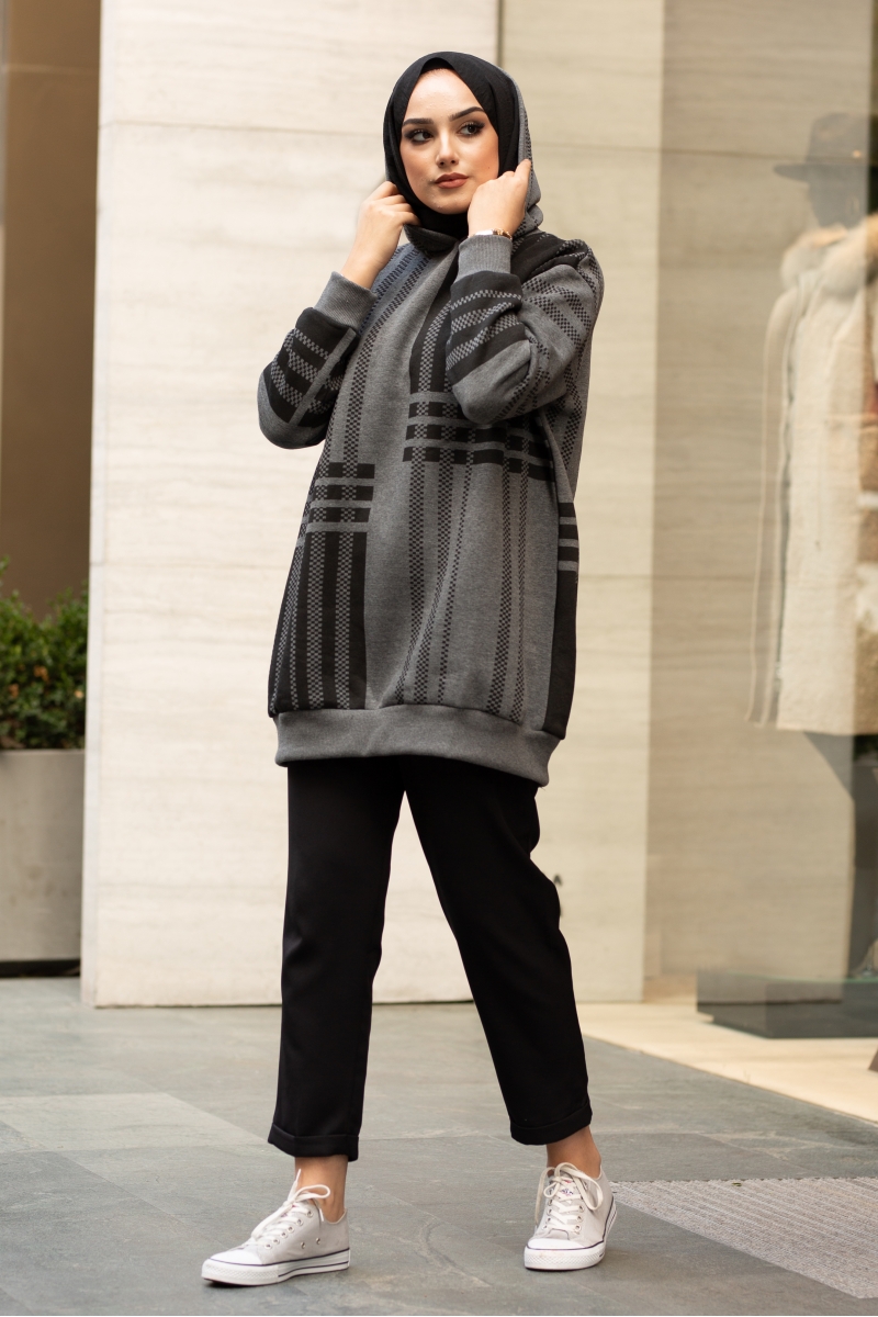 Roland Şeritli Füme Sweat