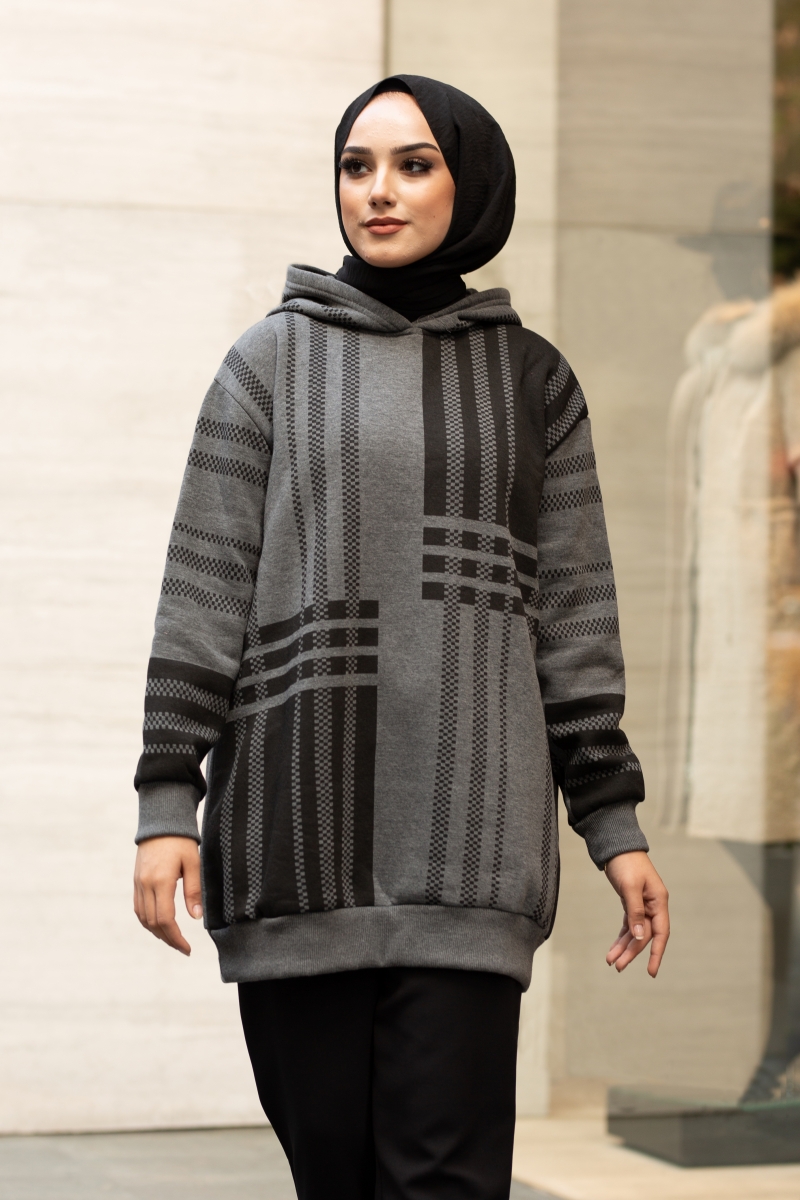 Roland Şeritli Füme Sweat