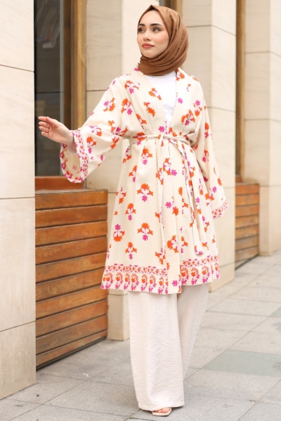 Roney Turuncu Kimono