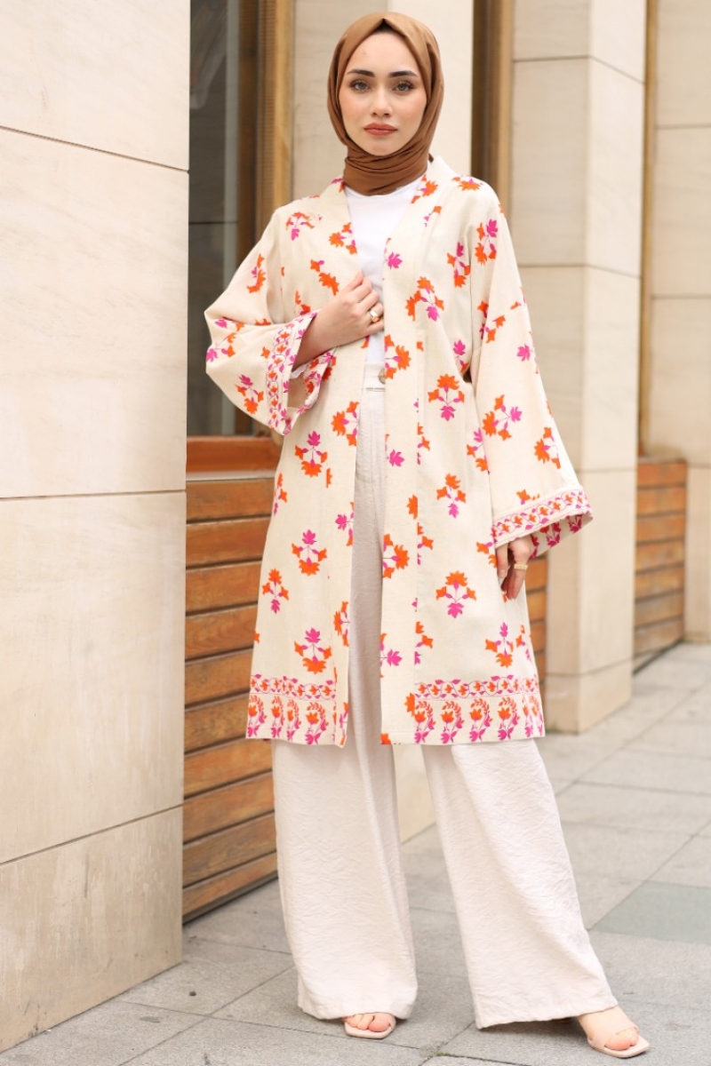 Roney Turuncu Kimono