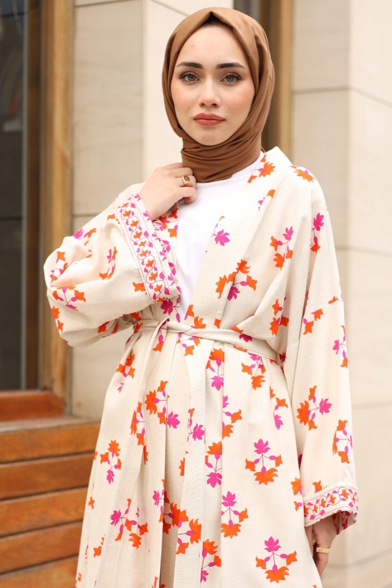 Roney Turuncu Kimono