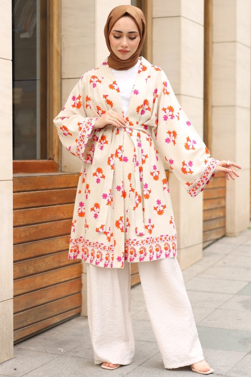 Roney Turuncu Kimono