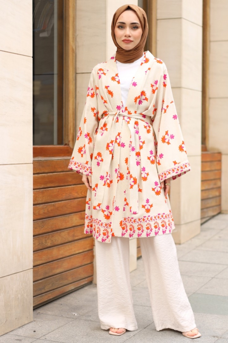 Roney Turuncu Kimono