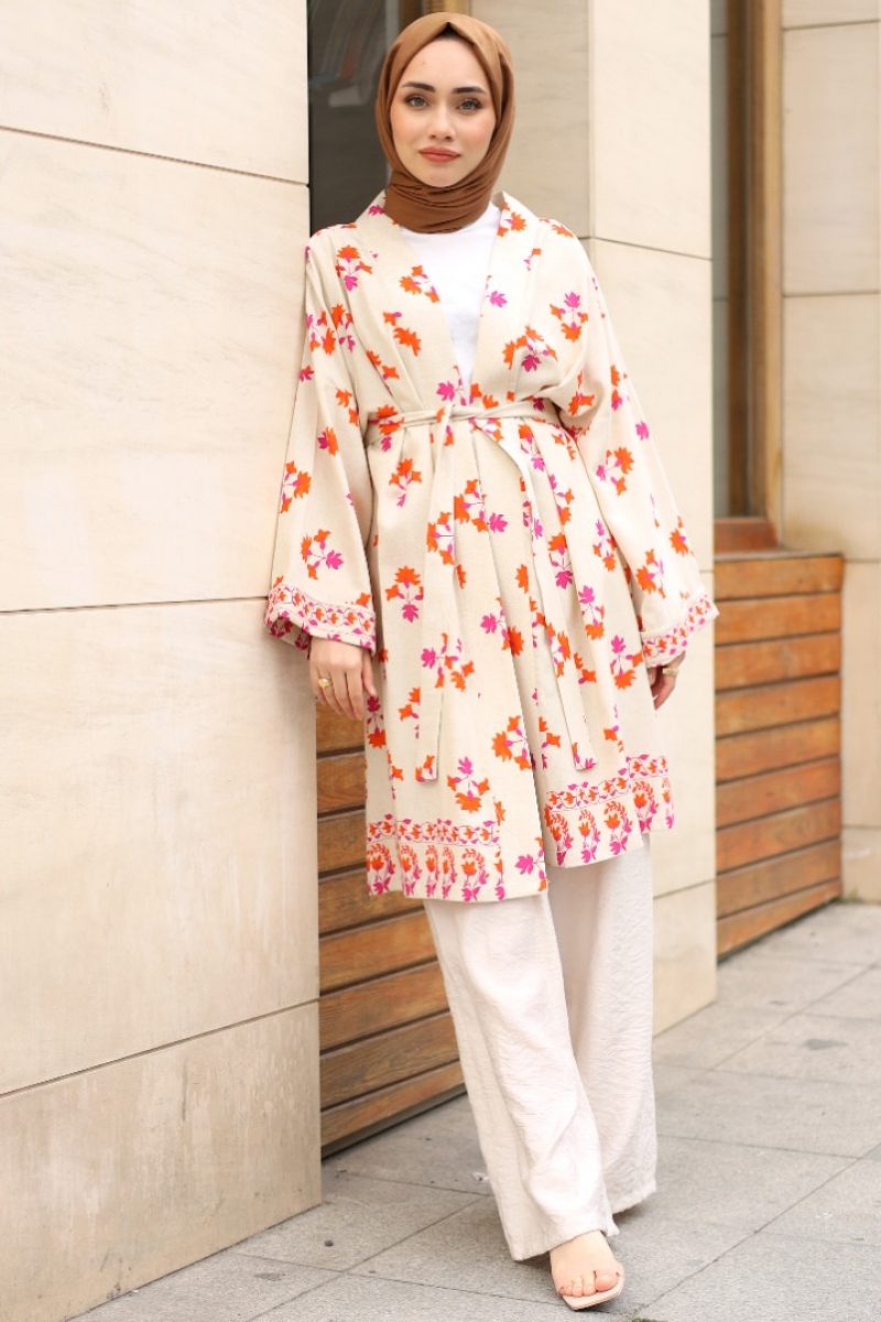 Roney Turuncu Kimono