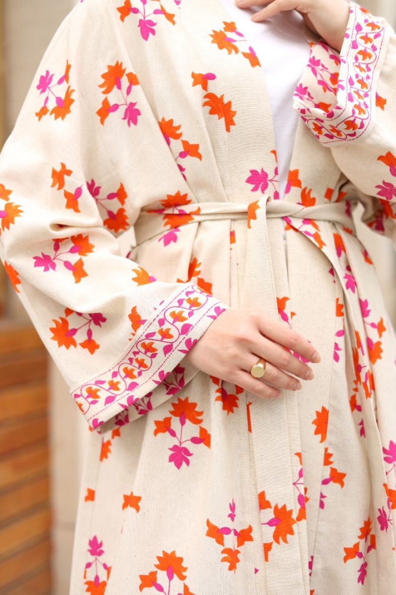 Roney Turuncu Kimono