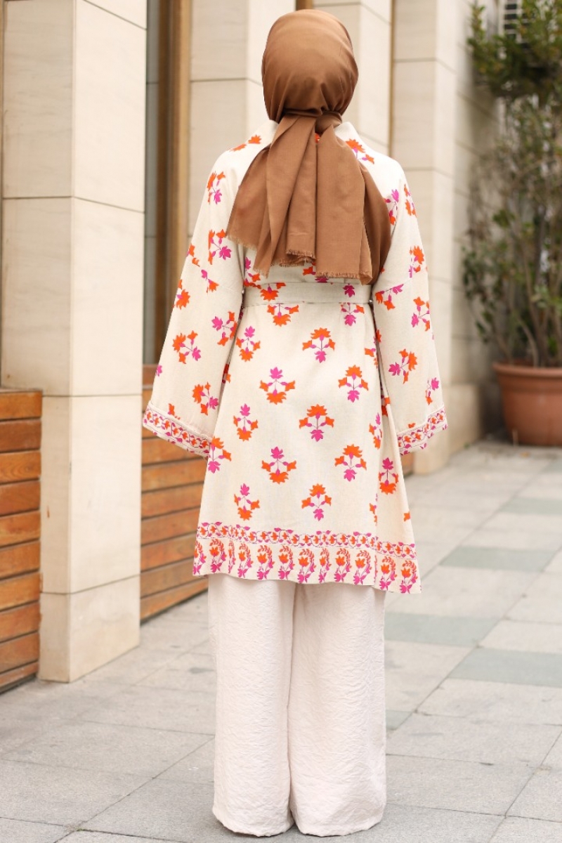 Roney Turuncu Kimono