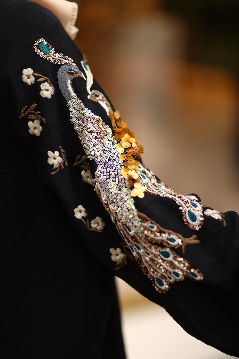 Rosalin Siyah Kimono