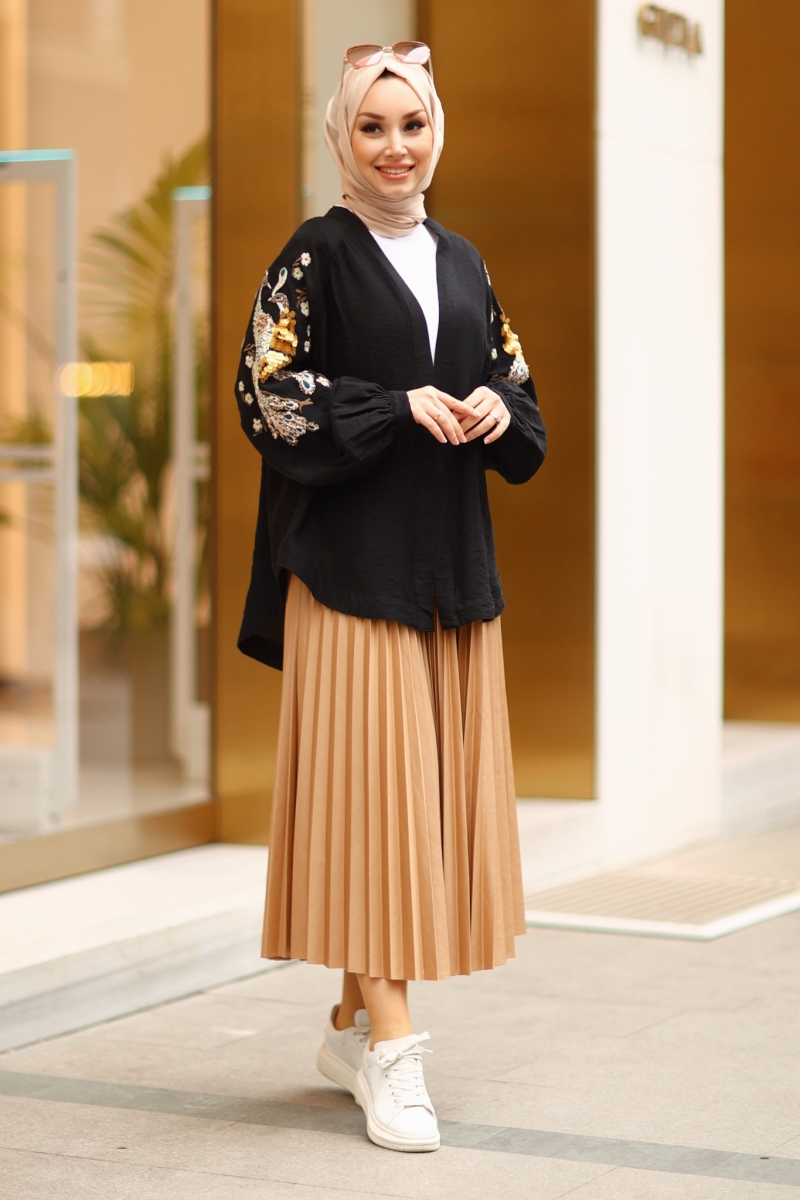 Rosalin Siyah Kimono