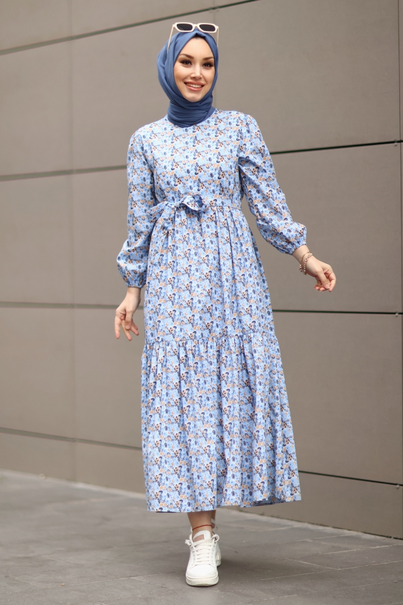 Roza Mavi Elbise