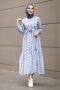 Roza Mavi Elbise