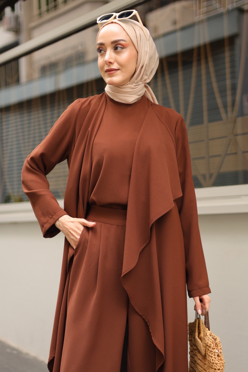 Ruby Kahverengi Üçlü Takım