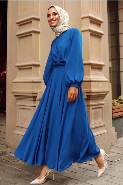 Rudenya Mavi Elbise