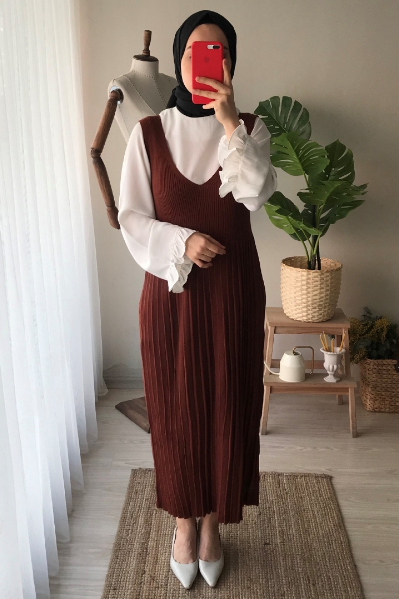 Ruth Kahve Triko Jile