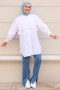 Sabina Beyaz Tunik